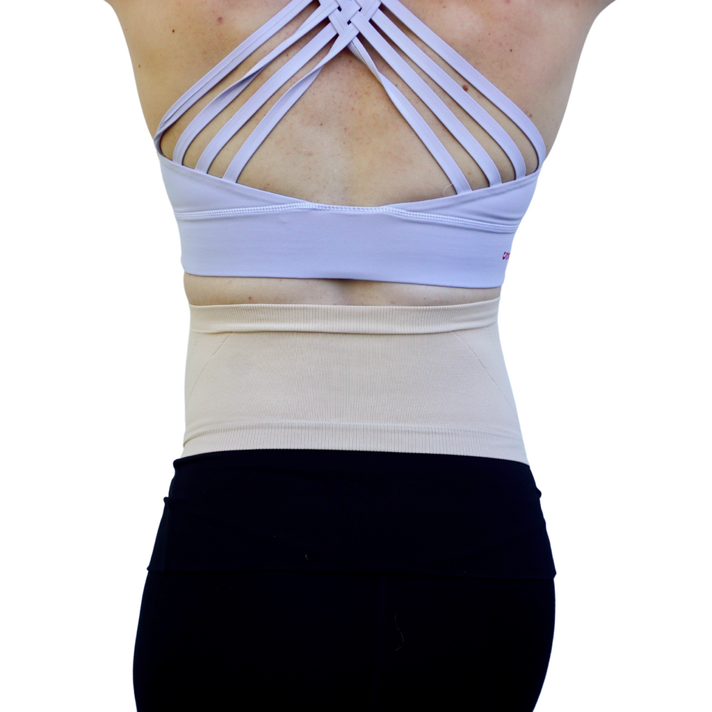Seamless Maternity Support - Beige Back View
