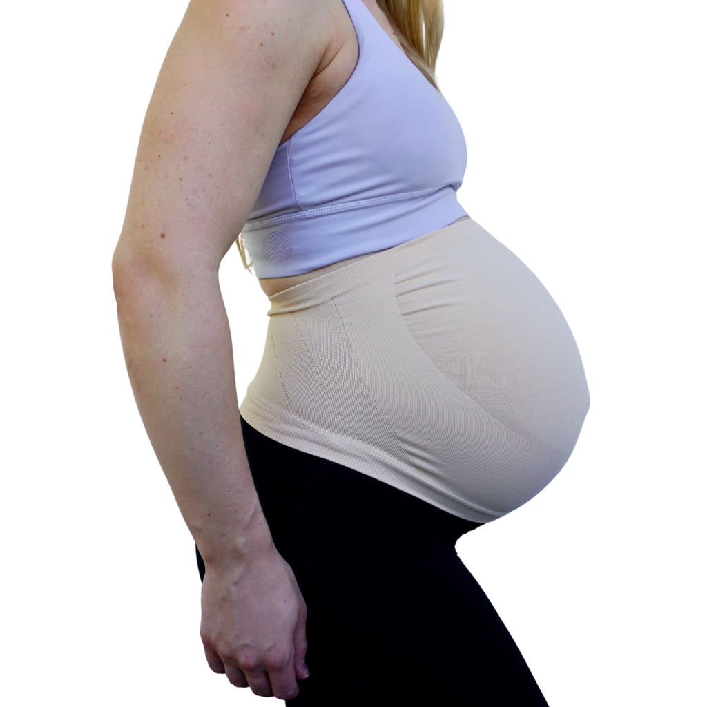 Seamless Maternity Support - Beige Side View