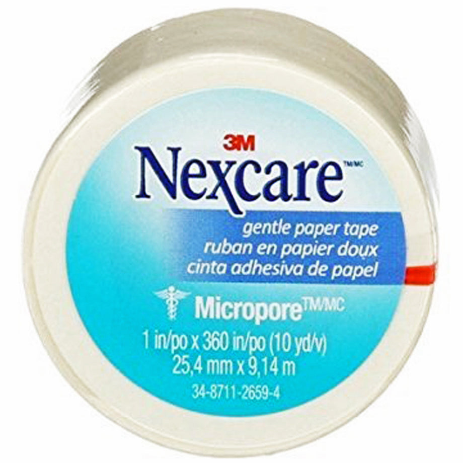 3M Nexcare Micropore First Aid Paper Tape 1in x 360 in (10yd) – New Road  Health Supply